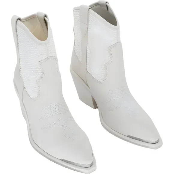 Dolce Vita Women's NASHE Mid Calf Boots, Off White Pearls, 8.5 - Picture 1 of 6